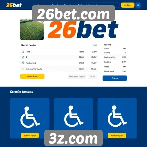 Acessibilidade e design do site 26bet