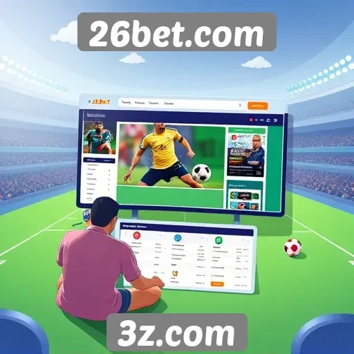 Experiência do usuário no design do 26bet.com